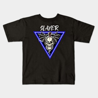 skull in triangle v5 Kids T-Shirt